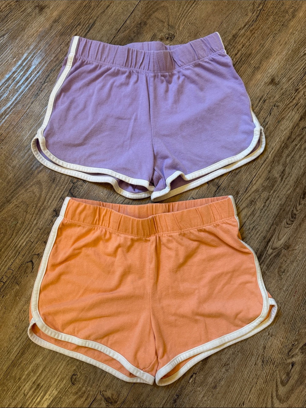 The Children's Place Lavender & Peach Retro Knit Shorts - Girls
